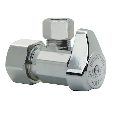 Brasscraft BrassCraft 1/2 in. Compression outlets X 3/8 in. Compression Brass Angle Stop Valve G2CR19X C1